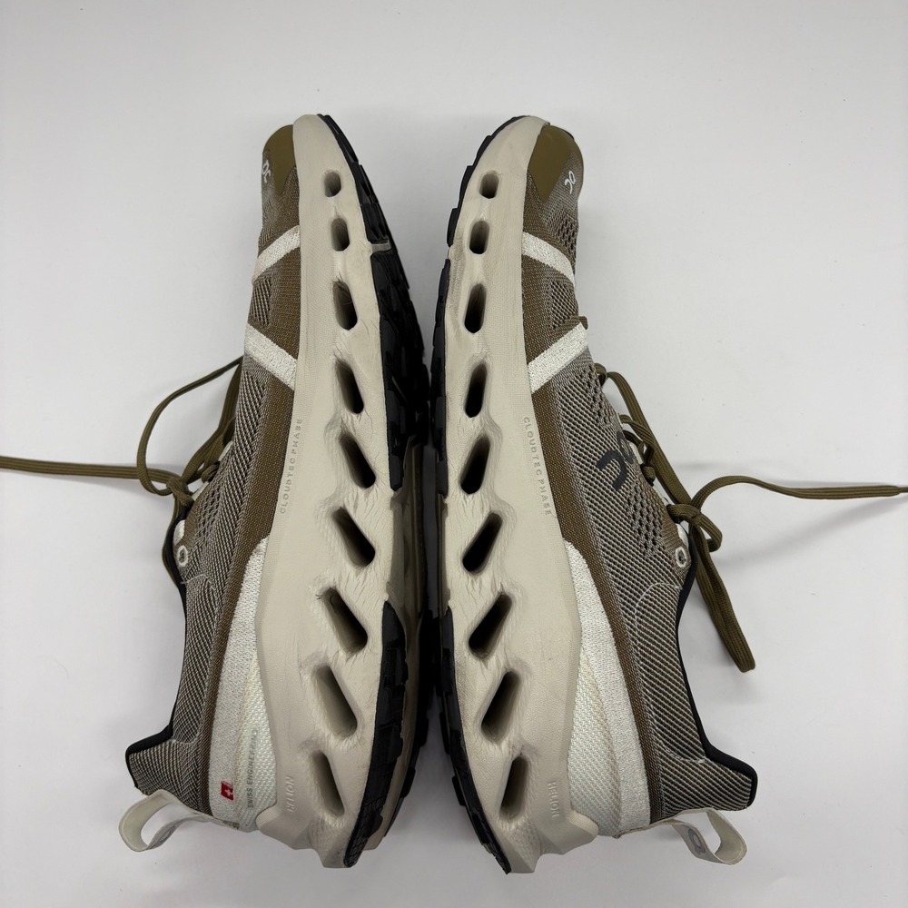 On Running Cloudsurfer Trail Mens Size 12.5 Hunter Olive White Running Shoes - Picture 7 of 9